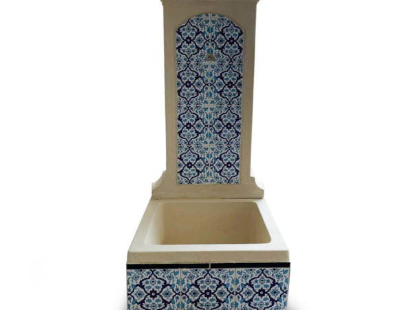 fontaine murale faience bleue fm20