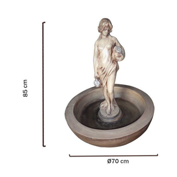 fontaine résine centrale sous forme de statut