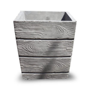 Pot en béton extérieur motif bois (PBB15)