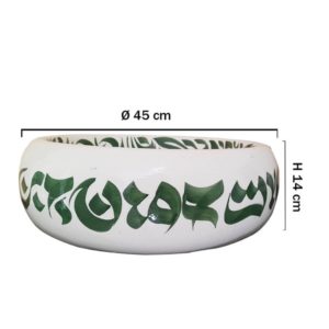 Vasque à poser Verte arabesque en céramique VPC 45