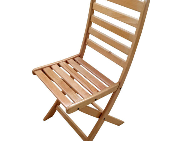 Chaise pliable en bois massif Hilel