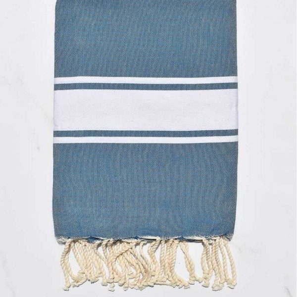 Fouta Plate bleu minéral 210