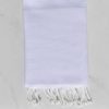 Fouta nid d'abeille unie blanche