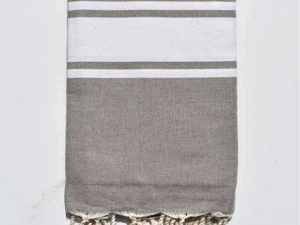 Fouta en Coton Recyclé taupe 2022