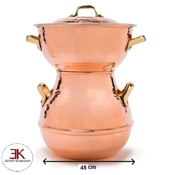 Couscoussière en cuivre diamètre 45 cm