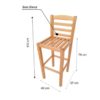 Chaise bistrot en bois massif robuste