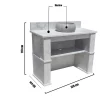 Lavabo Extérieur en Marbre Blanc – Élégance et Robustesse 120 cm