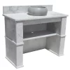 Lavabo Extérieur en Marbre Blanc – Élégance et Robustesse 120 cm