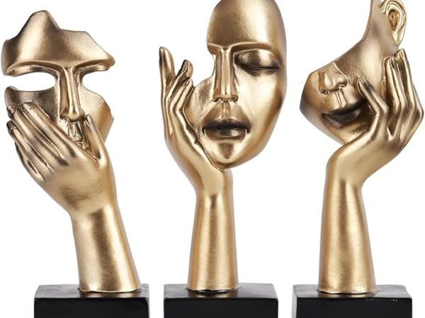 Lot de 3 Statues du penseur