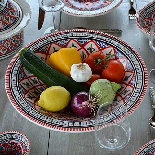 Service à couscous rouge