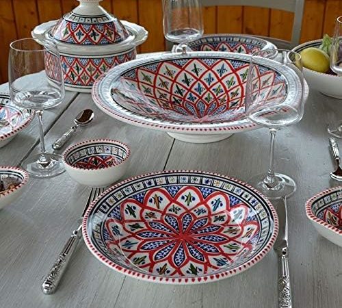 Service à couscous Bakir rouge – 6 personnes