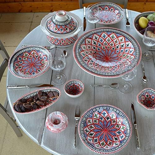 Service à couscous rouge